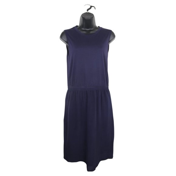 Aritzia Dresses & Skirts - Aritzia Babaton Aden Navy Blue Sleeveless Silk/cotton/modal Blend Dress